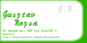 gusztav mozsa business card